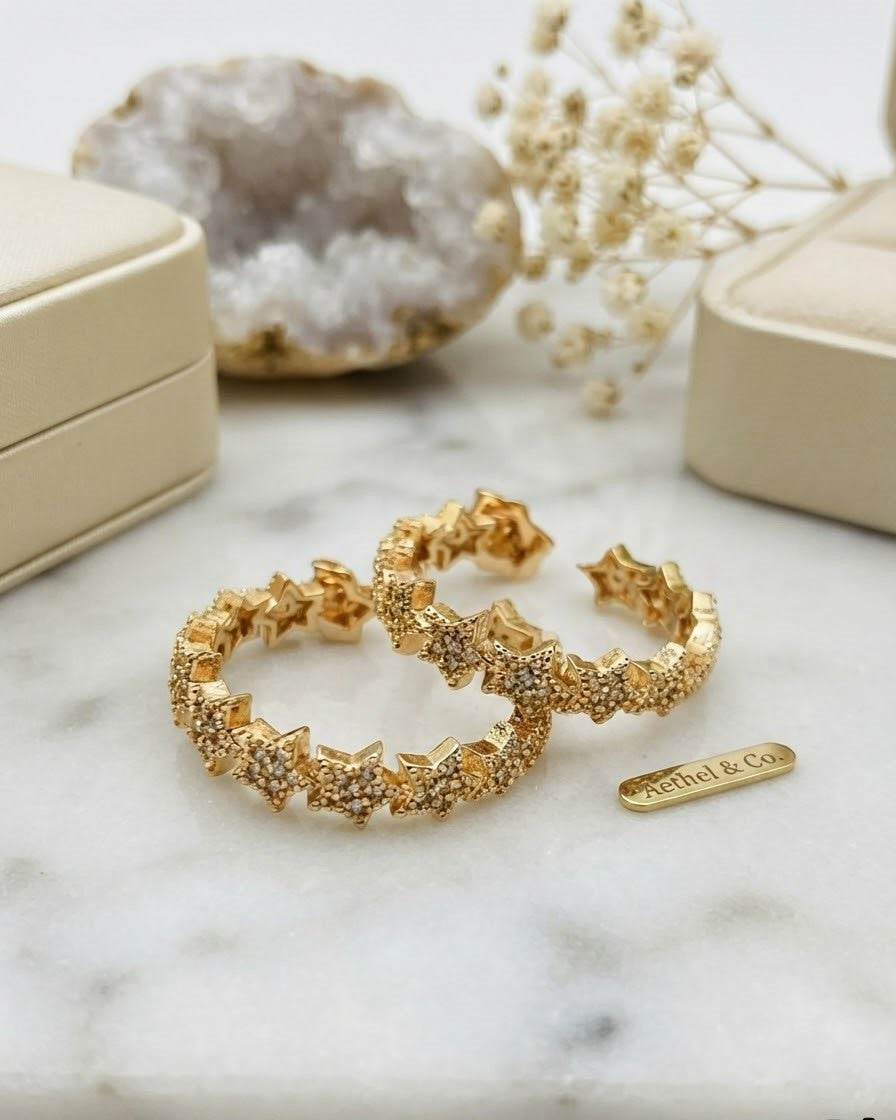 Fancy Delicate Design Micro Zircon Balliyan in Golden & Silver
