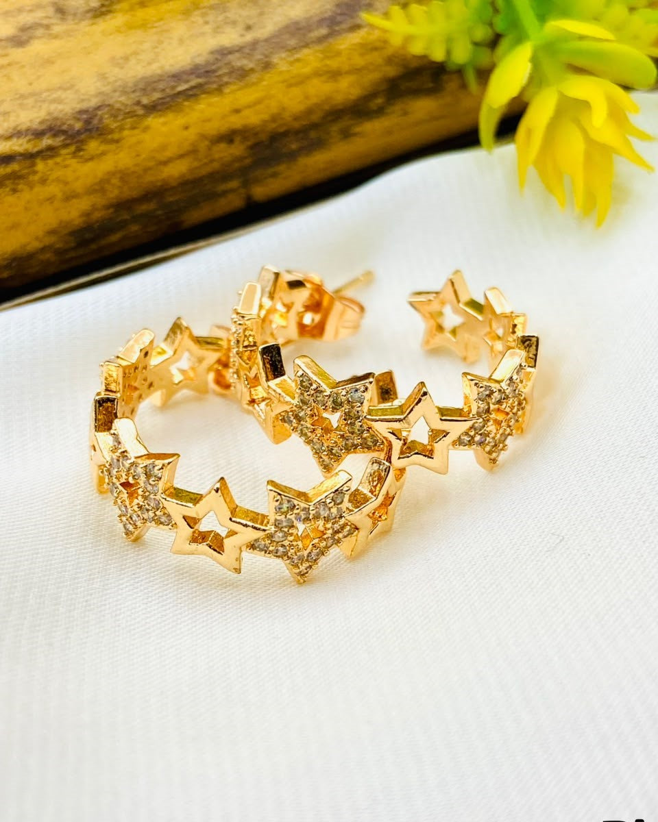 Fancy Delicate Design Micro Zircon Balliyan in Golden & Silver