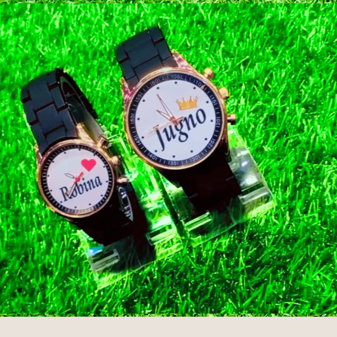 Customized Couple Watch Set with Luxury Gift Box