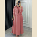 Short Jacket & Long Maxi Style 2-Piece Winter Set for Women