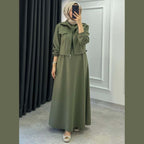 Short Jacket & Long Maxi Style 2-Piece Winter Set for Women