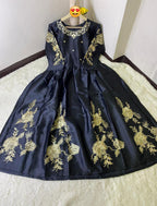 Heavy Embroidered Shamoz Silk Maxi with 100" Flair – All Colors Available