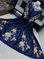 Heavy Embroidered Shamoz Silk Maxi with 100" Flair – All Colors Available