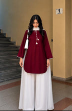 Ready to Wear Pure Cotton Dori Latkan 3-Piece Farshi Shalwar Suit with Chiffon Dupatta