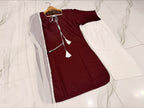 Ready to Wear Pure Cotton Dori Latkan 3-Piece Farshi Shalwar Suit with Chiffon Dupatta