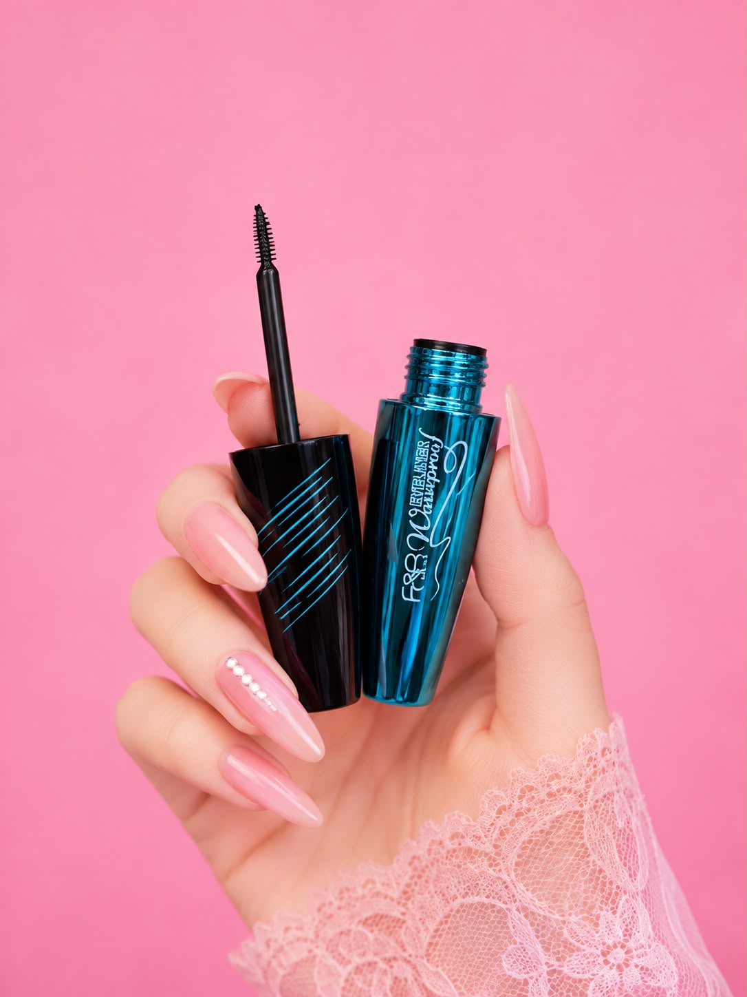 F&B Waterproof Mascara & Liquid Eyeliner – Pack of 2