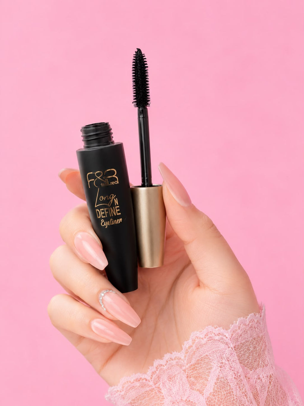 F&B Waterproof Mascara & Liquid Eyeliner – Pack of 2