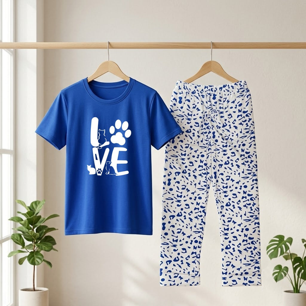 Women's Comfortable Cotton Jersey Night Suit – Sleepwear & Loungewear