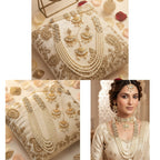 Farshi Kundan & Pearl Gajra Choker Set with Mala – Bridal Jewelry