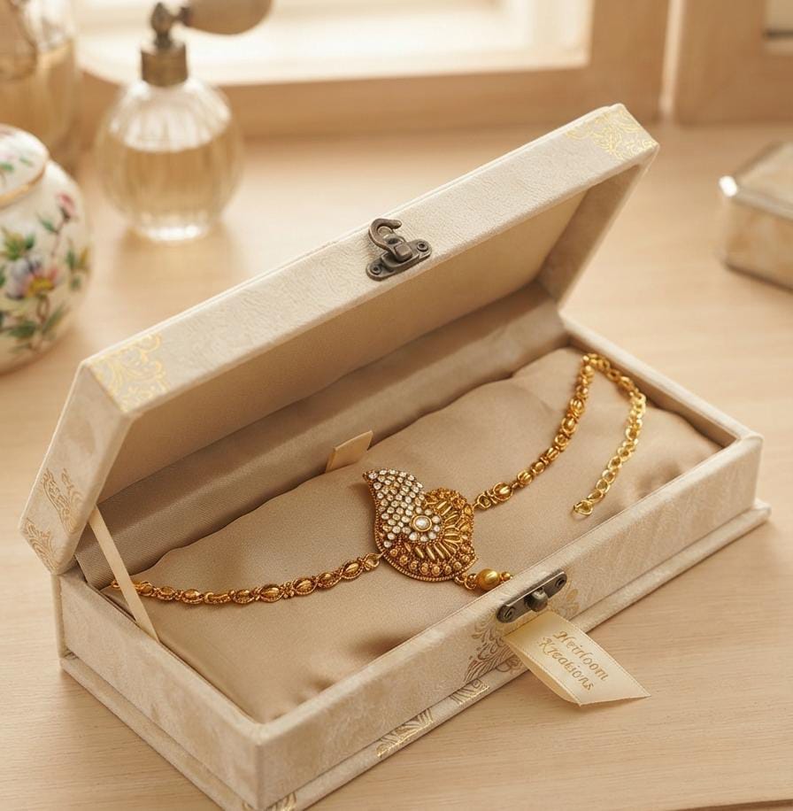 New Stylish Rajwadi Indian Bajuband – Premium Gold Finish Bazu Ban