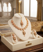 Kundan & Zircon Necklace Set – Stylish Bridal & Party Jewelry