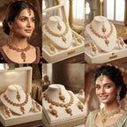 Kundan & Zircon Necklace Set – Stylish Bridal & Party Jewelry