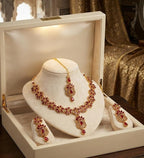 Kundan & Zircon Necklace Set – Stylish Bridal & Party Jewelry
