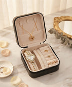 Ladies 5-Piece Luxury Gift Set – Watch, Zircon Jewelry & Gift Box