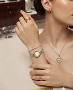 Ladies 5-Piece Luxury Gift Set – Watch, Zircon Jewelry & Gift Box