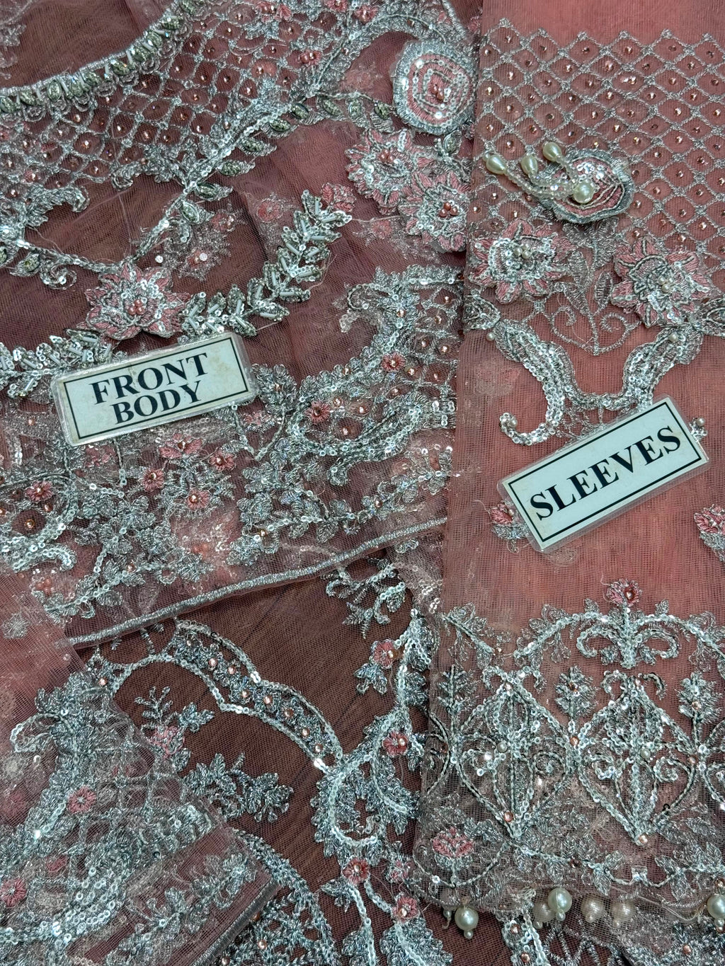 Luxury Bridal Net Maxi 3-Piece – Heavy Embroidery, Sequence Work