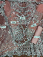Luxury Bridal Net Maxi 3-Piece – Heavy Embroidery, Sequence Work