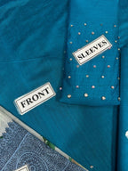 Stylish 3-Piece Suit – Elegant Daman & Sleeve Embroidery