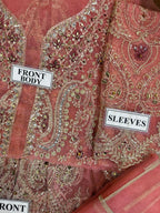 Luxury Unstitched Maxi – Net with Jamawar Trouser