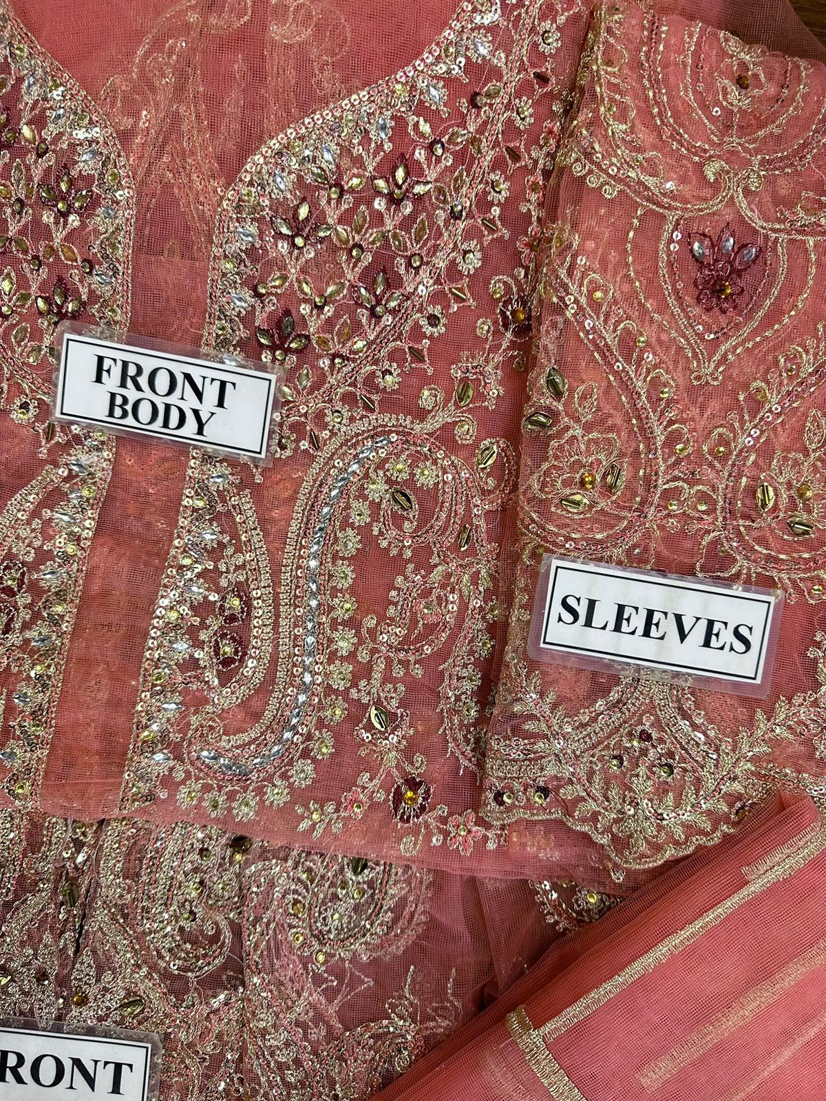 Luxury Unstitched Maxi – Net with Jamawar Trouser