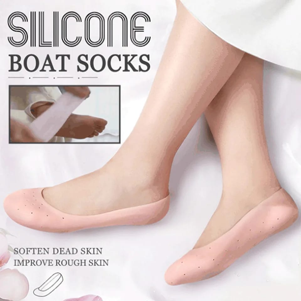 Heavy Quality Anti-Crack Silicone Heel Full Socks – With Storage Box
