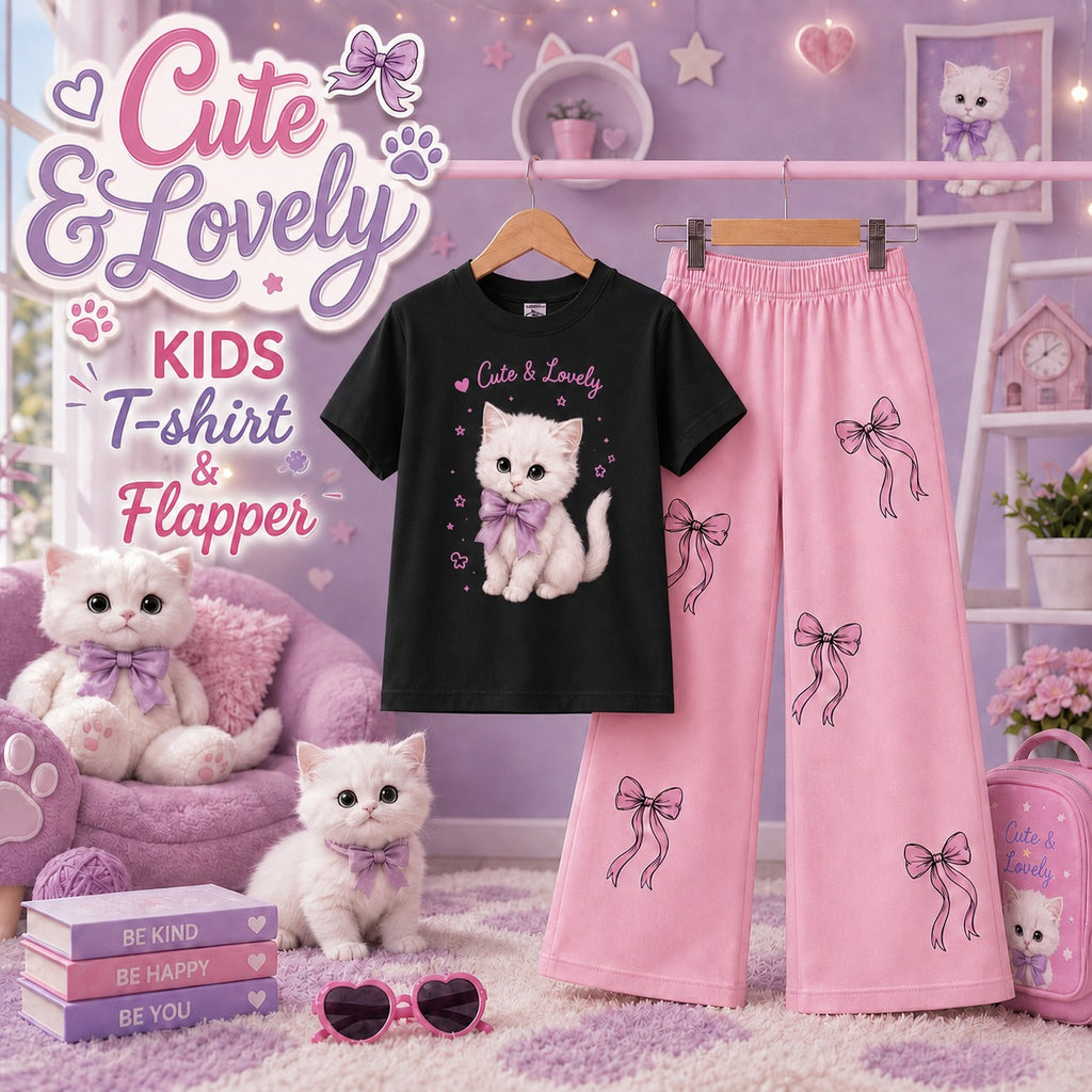 Kids Persian Tom Print T-Shirt & Trouser Set