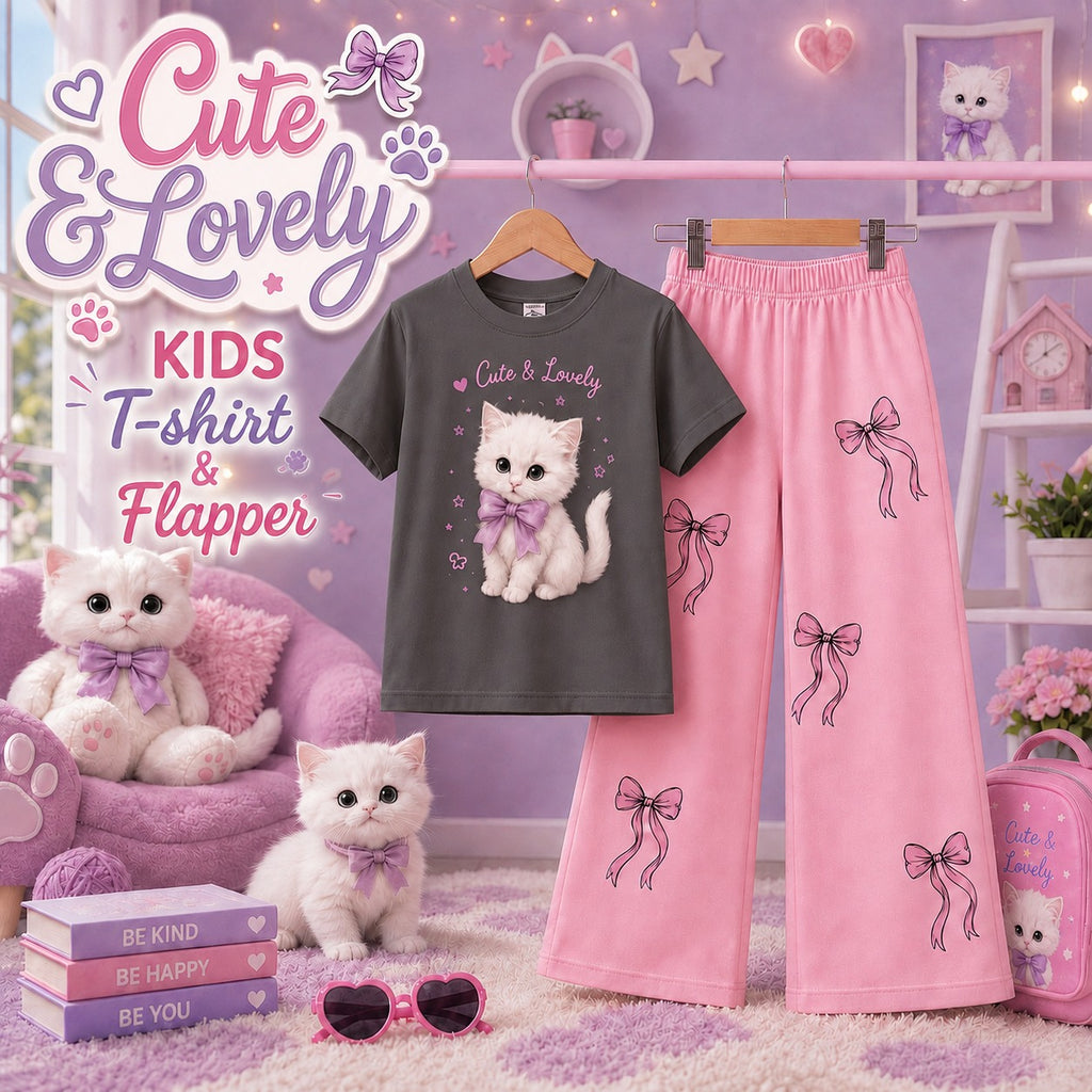 Kids Persian Tom Print T-Shirt & Trouser Set