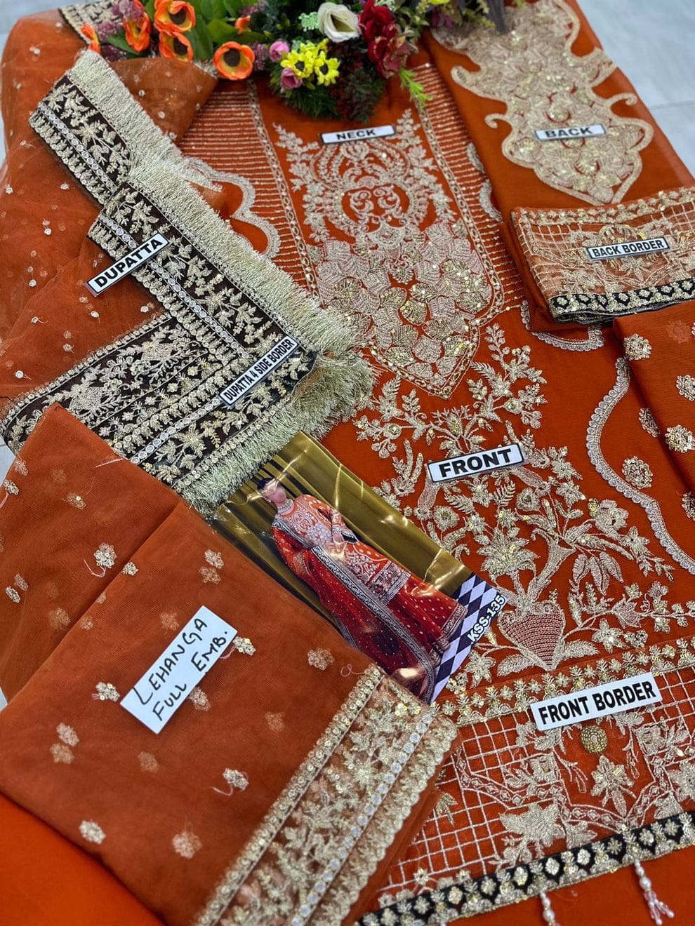 Luxury Heavy Embroidered Chiffon Shirt Net Gararah & Dupatta Suit