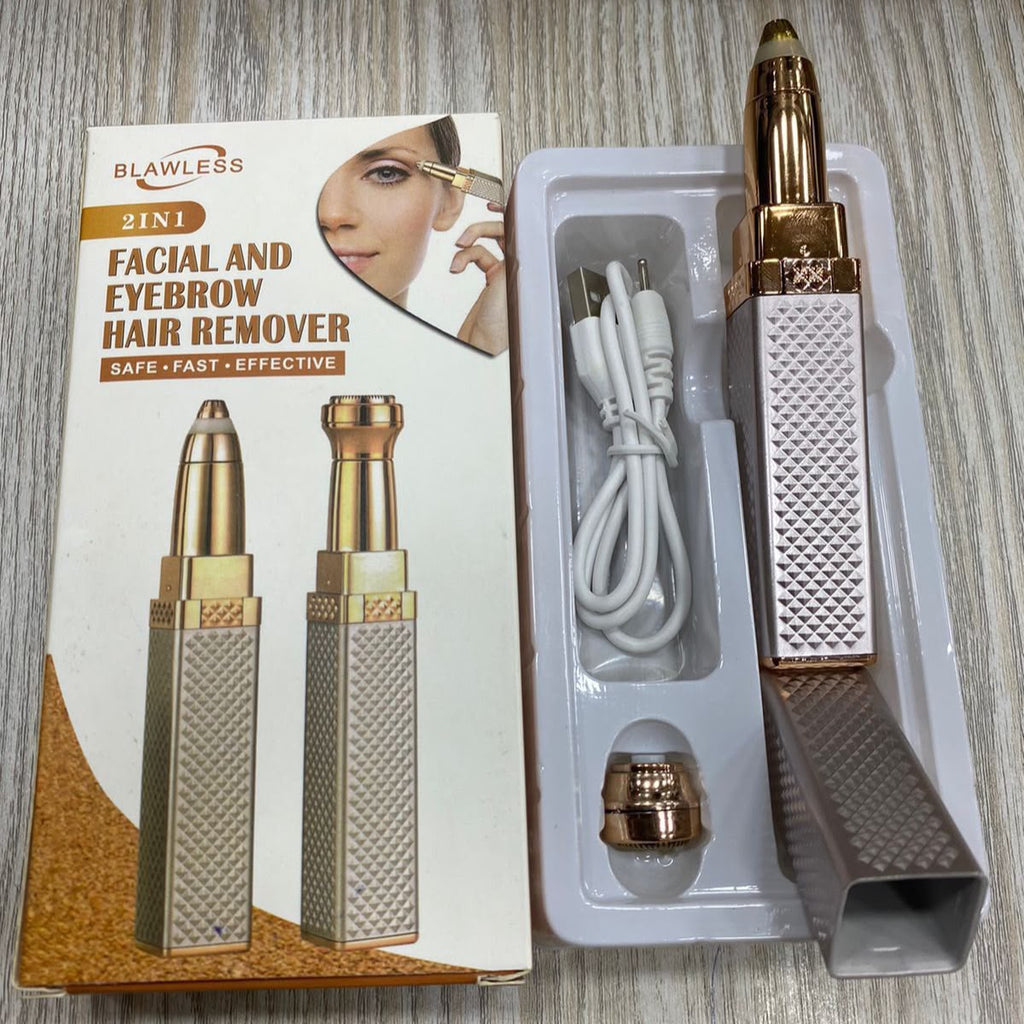 Premium Square 2-in-1 Eyebrow & Facial Hair Remover – Painless with Box