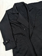 Winter Double Fleece Long Button Coat – Cross Pockets