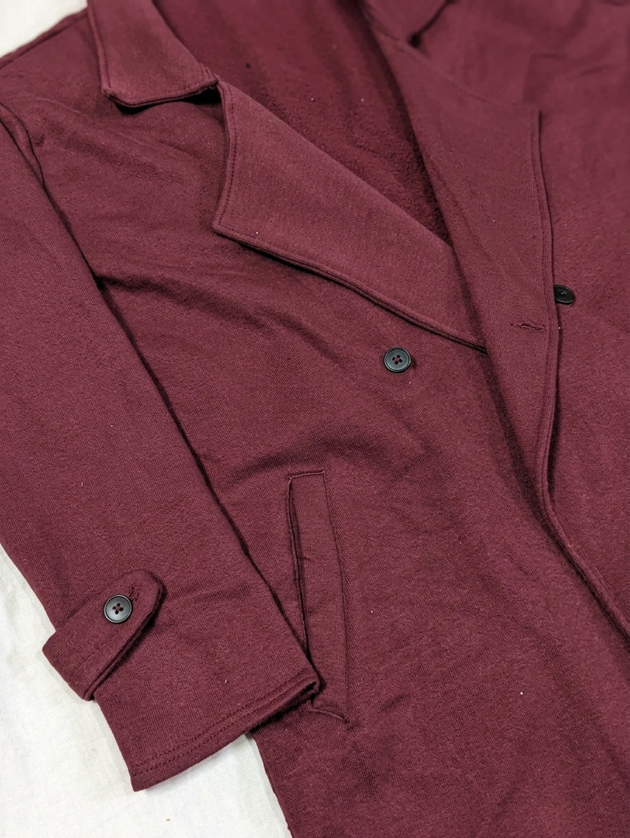 Winter Double Fleece Long Button Coat – Cross Pockets