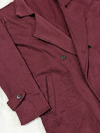 Winter Double Fleece Long Button Coat – Cross Pockets