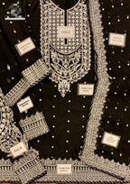Luxury Heavy Embroidered Chiffon Suit with Cutwork Dupatta – Spengle Work