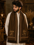 Personalized Wool Pashmina Shawl for Men – Custom Name Print