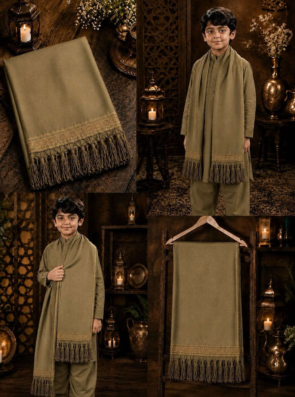 Kids Plain Wool Pashmina Shawl – Multiple Colors