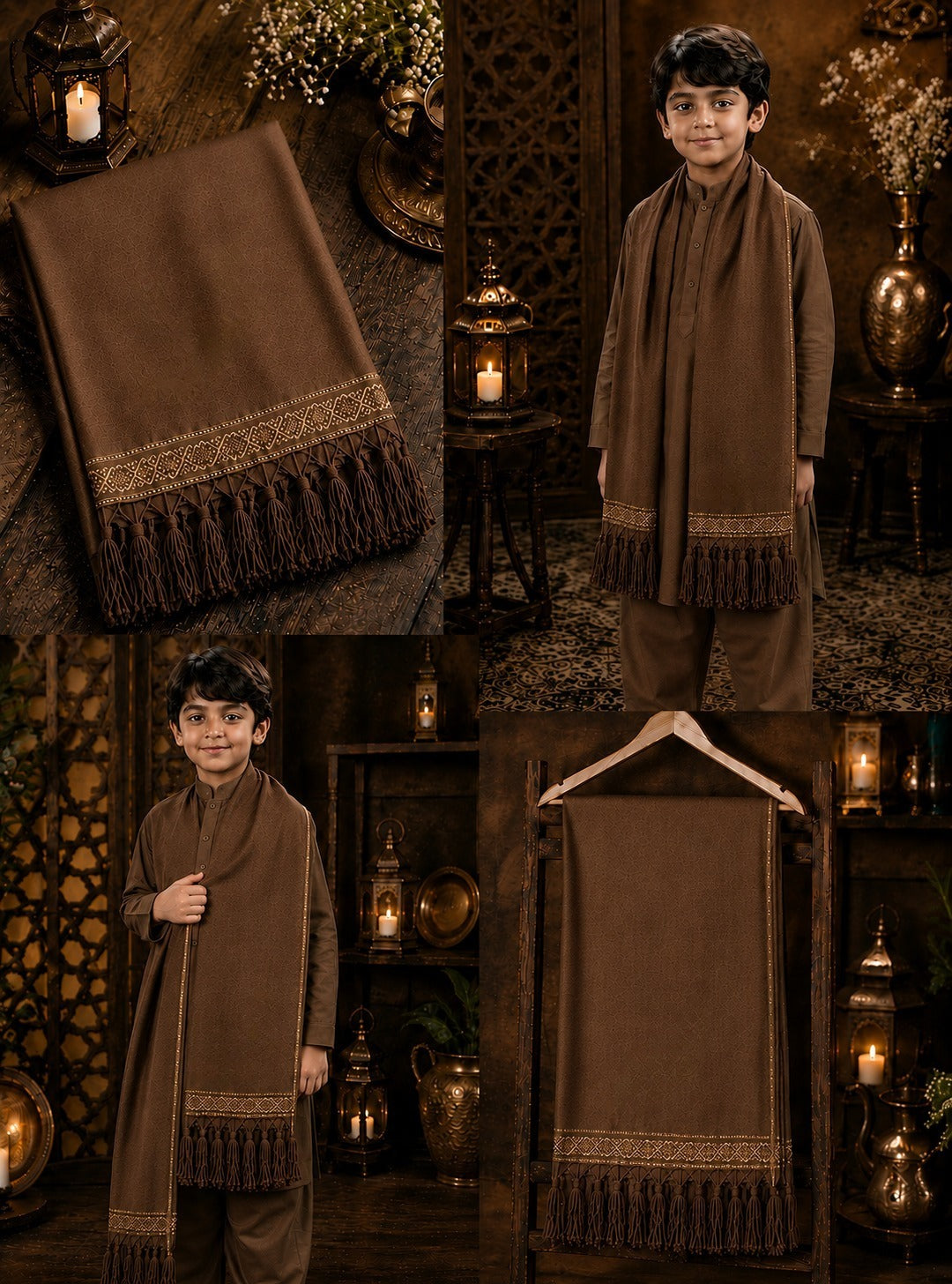 Kids Plain Wool Pashmina Shawl – Multiple Colors