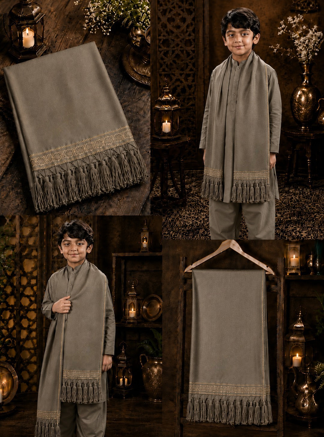 Kids Plain Wool Pashmina Shawl – Multiple Colors