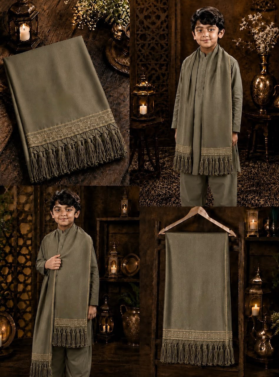 Kids Plain Wool Pashmina Shawl – Multiple Colors