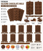 Pack of 3 Silicon Chocolate Molds – Flexible Non-Stick Candy & Baking Molds | Random Designs