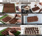 Pack of 3 Silicon Chocolate Molds – Flexible Non-Stick Candy & Baking Molds | Random Designs