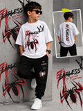 Anime Kids Track Suit – 3D Digital DTF Print T-Shirt & Trouser Set
