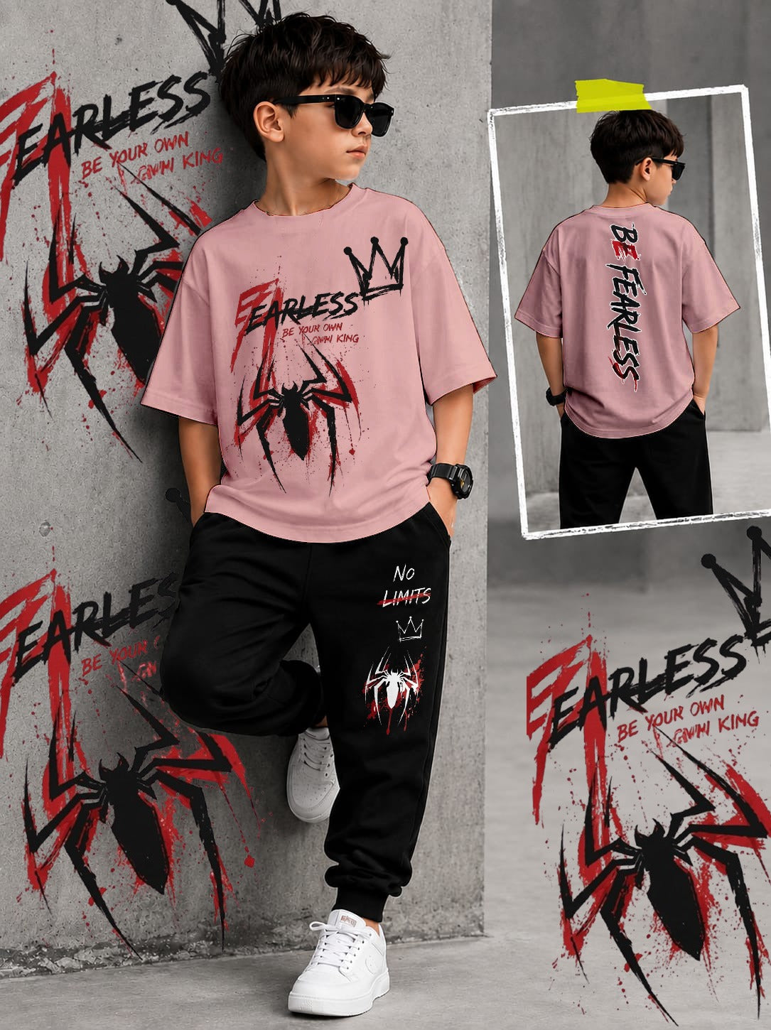 Anime Kids Track Suit – 3D Digital DTF Print T-Shirt & Trouser Set