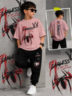 Anime Kids Track Suit – 3D Digital DTF Print T-Shirt & Trouser Set
