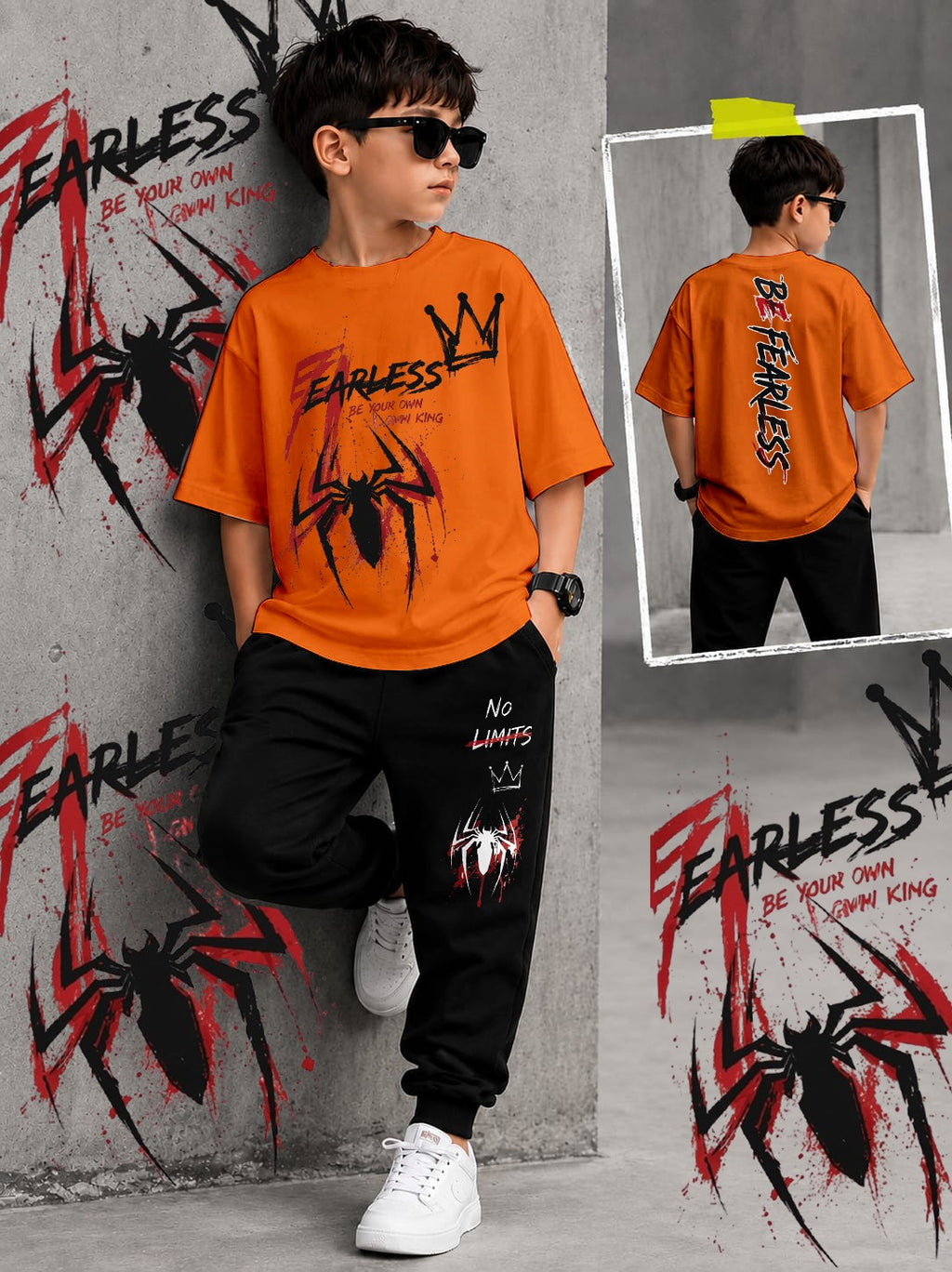 Anime Kids Track Suit – 3D Digital DTF Print T-Shirt & Trouser Set