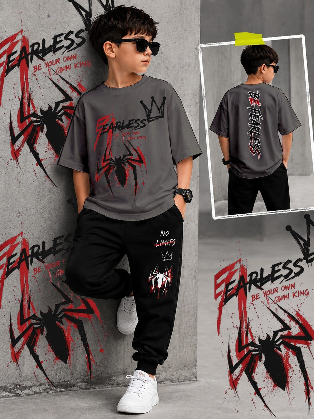 Anime Kids Track Suit – 3D Digital DTF Print T-Shirt & Trouser Set