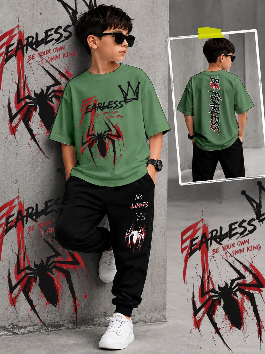 Anime Kids Track Suit – 3D Digital DTF Print T-Shirt & Trouser Set