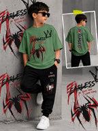 Anime Kids Track Suit – 3D Digital DTF Print T-Shirt & Trouser Set