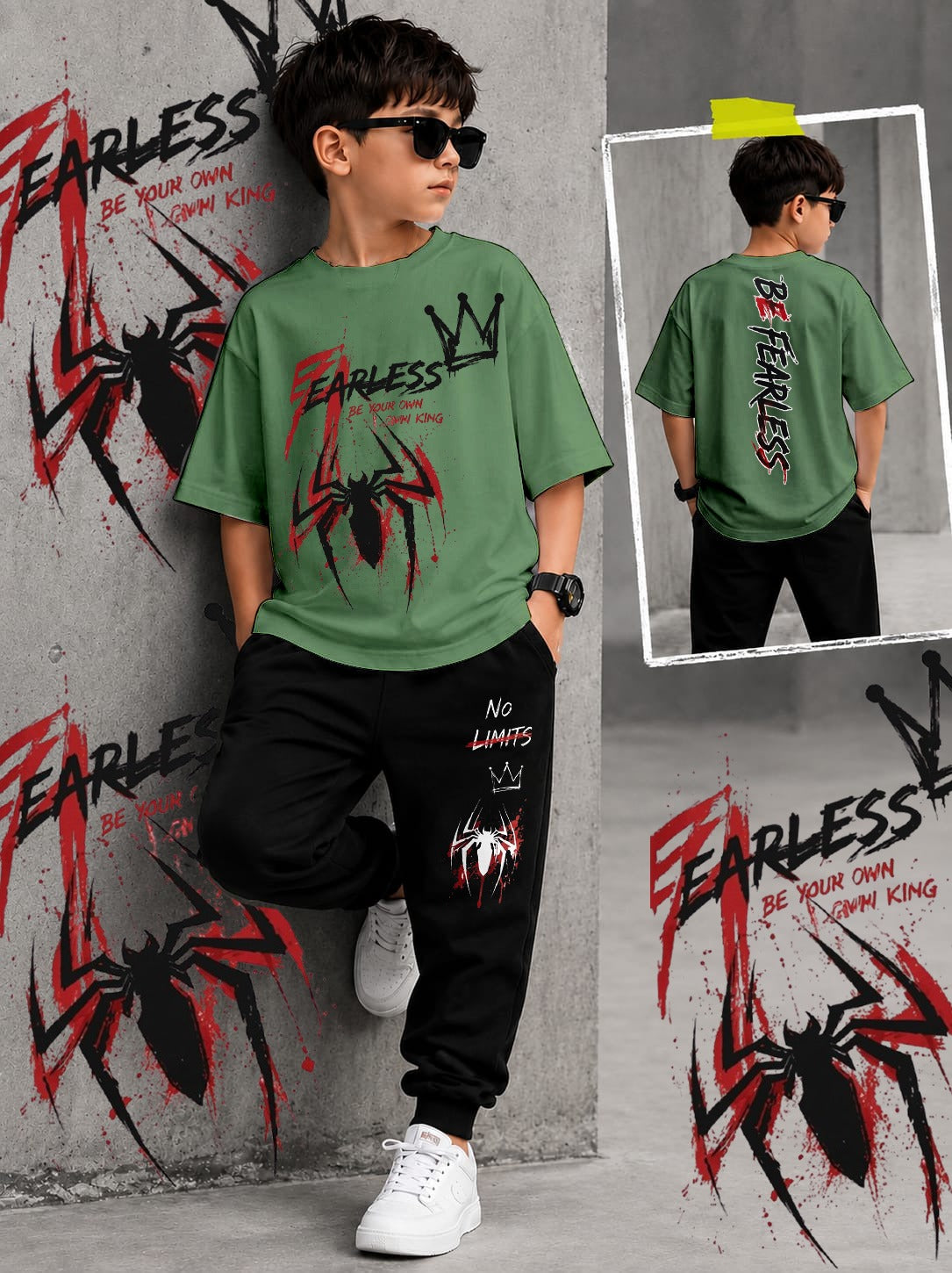 Anime Kids Track Suit – 3D Digital DTF Print T-Shirt & Trouser Set