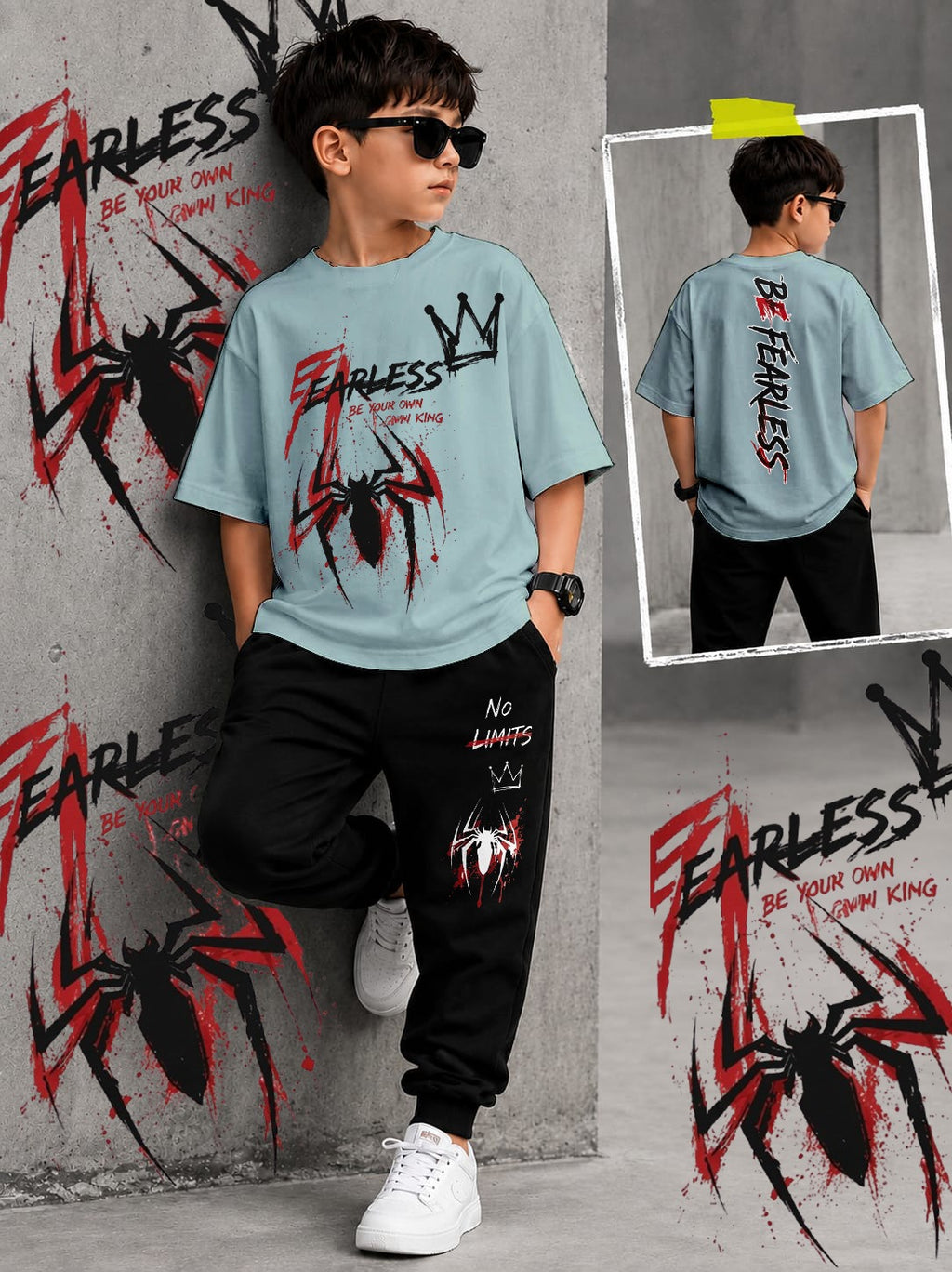 Anime Kids Track Suit – 3D Digital DTF Print T-Shirt & Trouser Set