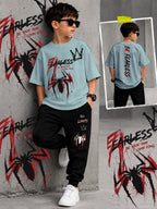 Anime Kids Track Suit – 3D Digital DTF Print T-Shirt & Trouser Set